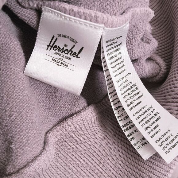 Herschel Sweatshirt Size S Pink Classic Crew Coastal Preppy Distress Collegiate - Picture 6 of 16